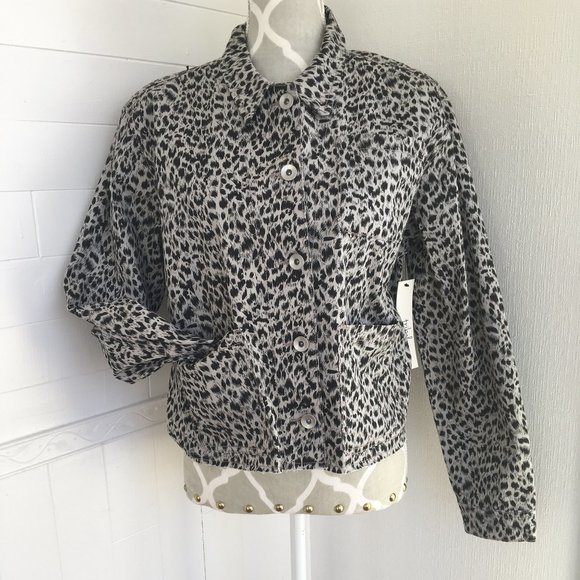 Tribal Brand Jackets & Blazers - NWT Tribal Jeans Brand Cheetah Like Jacket 2118
